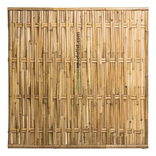 180x180 Gevlochten Naturel Bamboescherm verticaal